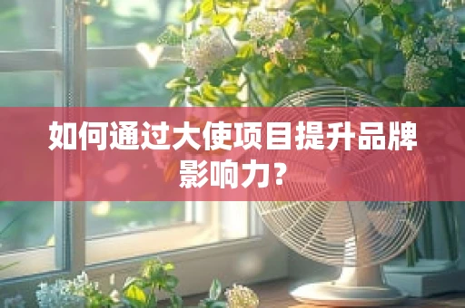 如何通过大使项目提升品牌影响力？