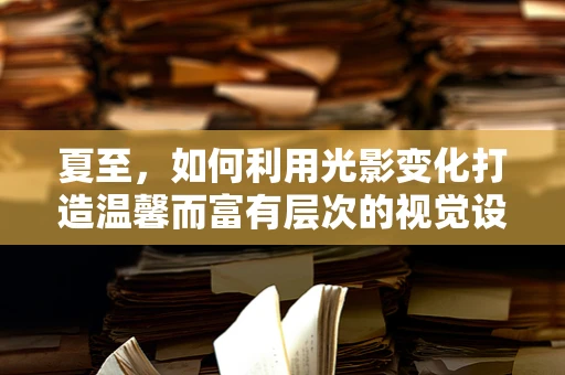 夏至，如何利用光影变化打造温馨而富有层次的视觉设计？