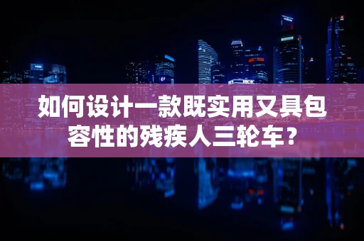 如何设计一款既实用又具包容性的残疾人三轮车？