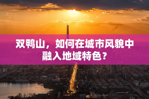 双鸭山，如何在城市风貌中融入地域特色？