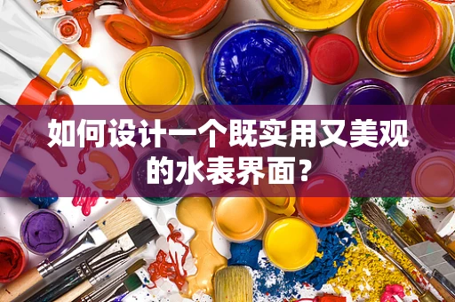 如何设计一个既实用又美观的水表界面？
