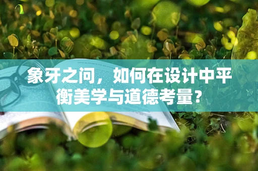 象牙之问，如何在设计中平衡美学与道德考量？