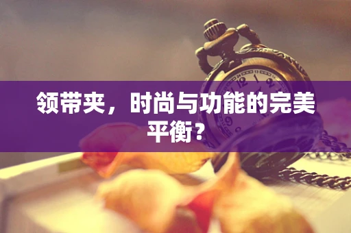 领带夹，时尚与功能的完美平衡？
