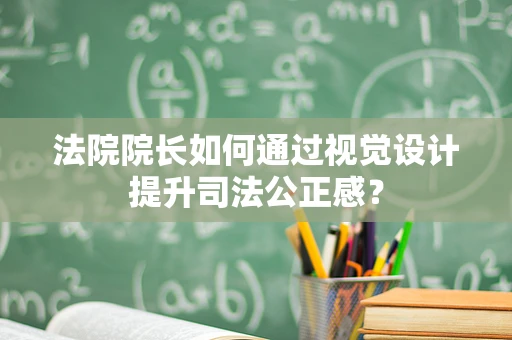 法院院长如何通过视觉设计提升司法公正感？