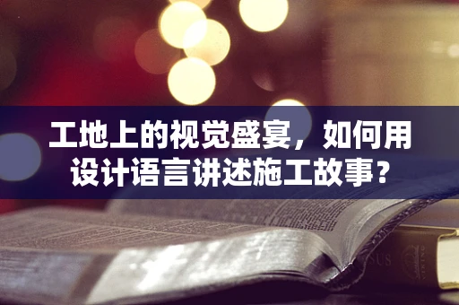 工地上的视觉盛宴，如何用设计语言讲述施工故事？