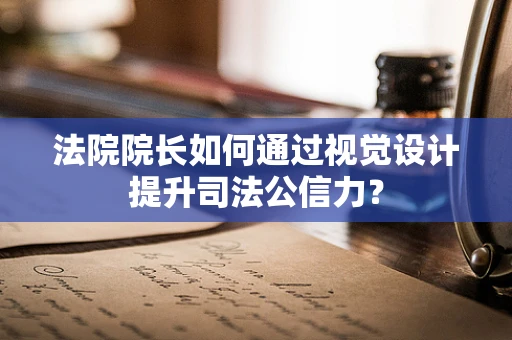 法院院长如何通过视觉设计提升司法公信力？