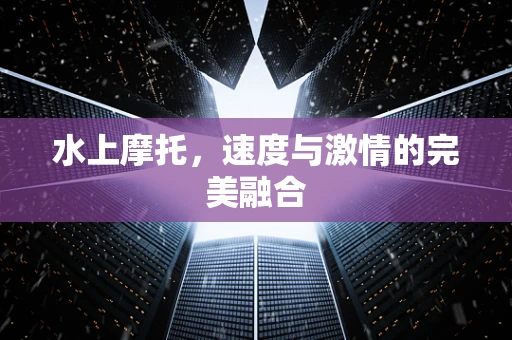 水上摩托，速度与激情的完美融合