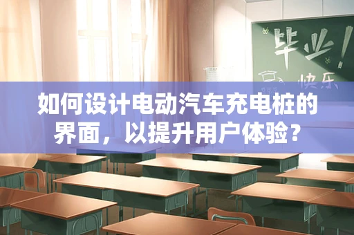 如何设计电动汽车充电桩的界面，以提升用户体验？