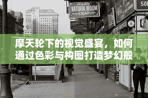 摩天轮下的视觉盛宴，如何通过色彩与构图打造梦幻般的游乐场海报？
