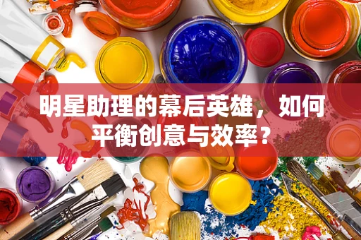 明星助理的幕后英雄，如何平衡创意与效率？