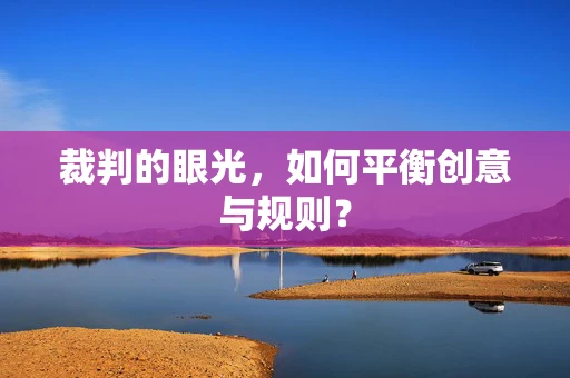 裁判的眼光，如何平衡创意与规则？
