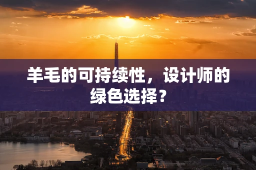 羊毛的可持续性，设计师的绿色选择？
