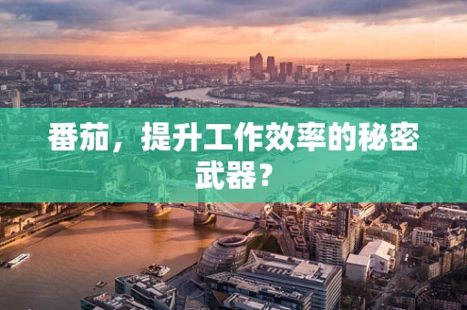 番茄，提升工作效率的秘密武器？
