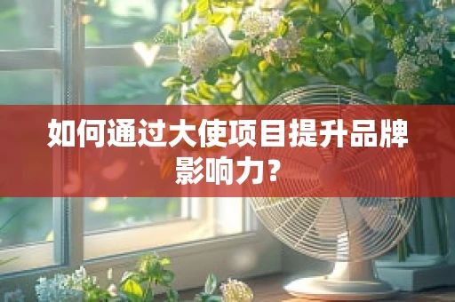 如何通过大使项目提升品牌影响力？