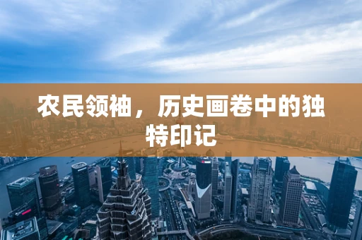 农民领袖，历史画卷中的独特印记