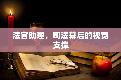 法官助理，司法幕后的视觉支撑