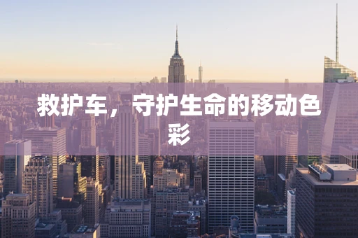 救护车，守护生命的移动色彩