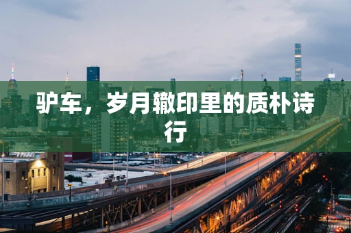 驴车，岁月辙印里的质朴诗行