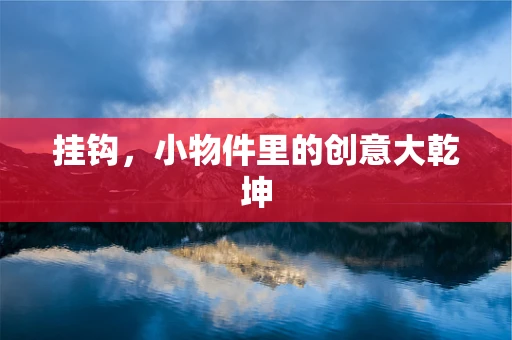 挂钩，小物件里的创意大乾坤