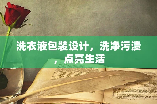 洗衣液包装设计，洗净污渍，点亮生活