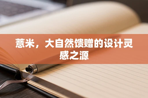 薏米，大自然馈赠的设计灵感之源