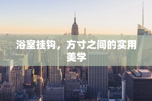 浴室挂钩，方寸之间的实用美学
