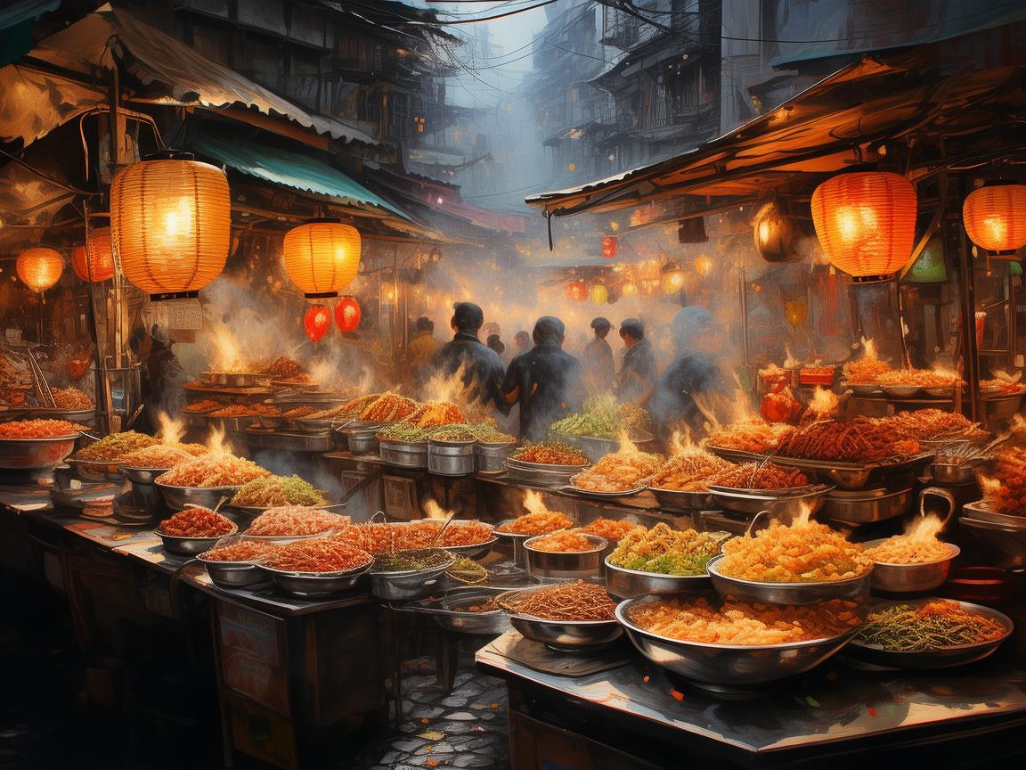 夜市小吃，舌尖上的烟火绘就独特设计画卷