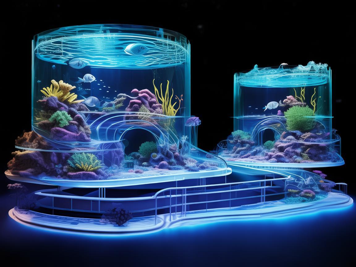 如何在设计水族馆导视系统中融入海洋生物的生态美学？