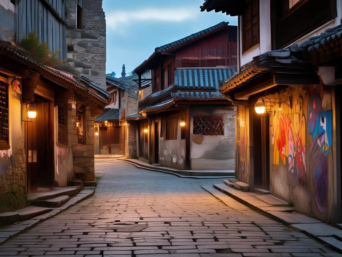 如何在古镇街石板路上，打造出既复古又现代的视觉盛宴？