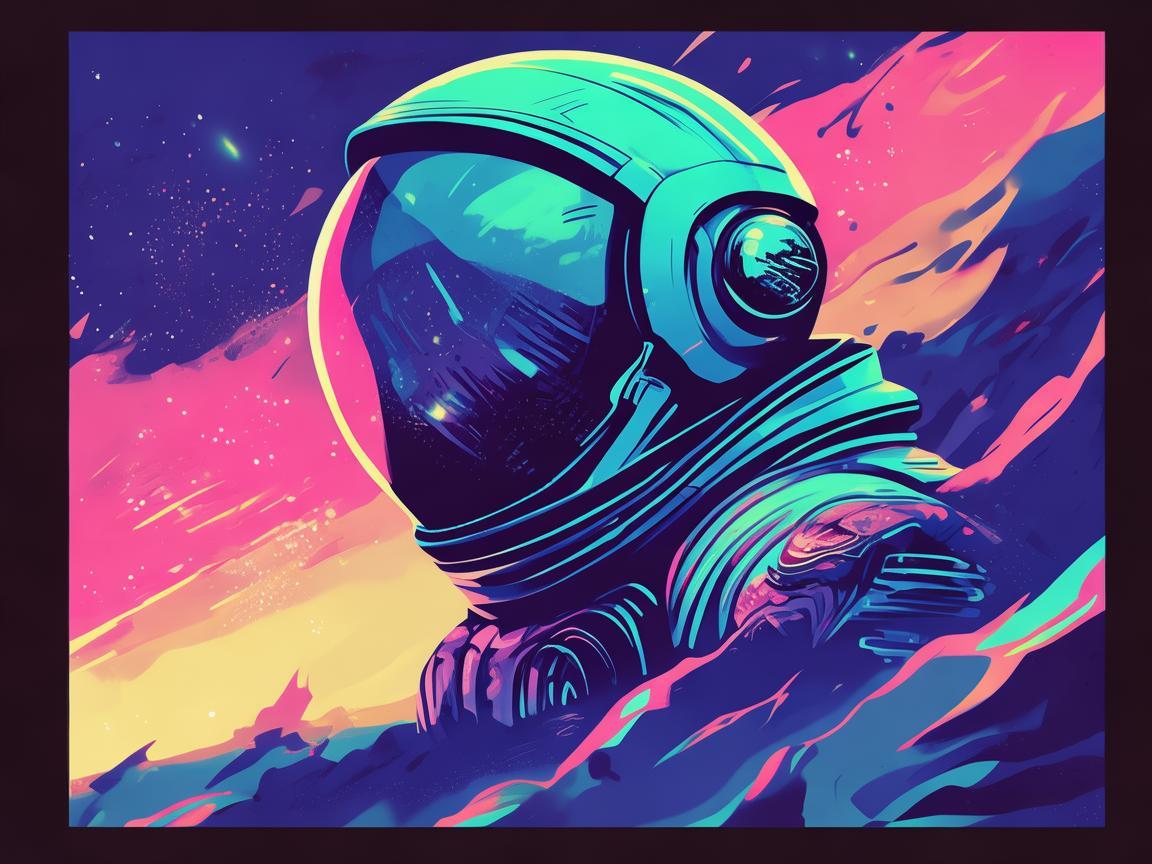 探索宇宙的色彩，宇航员主题平面设计之旅