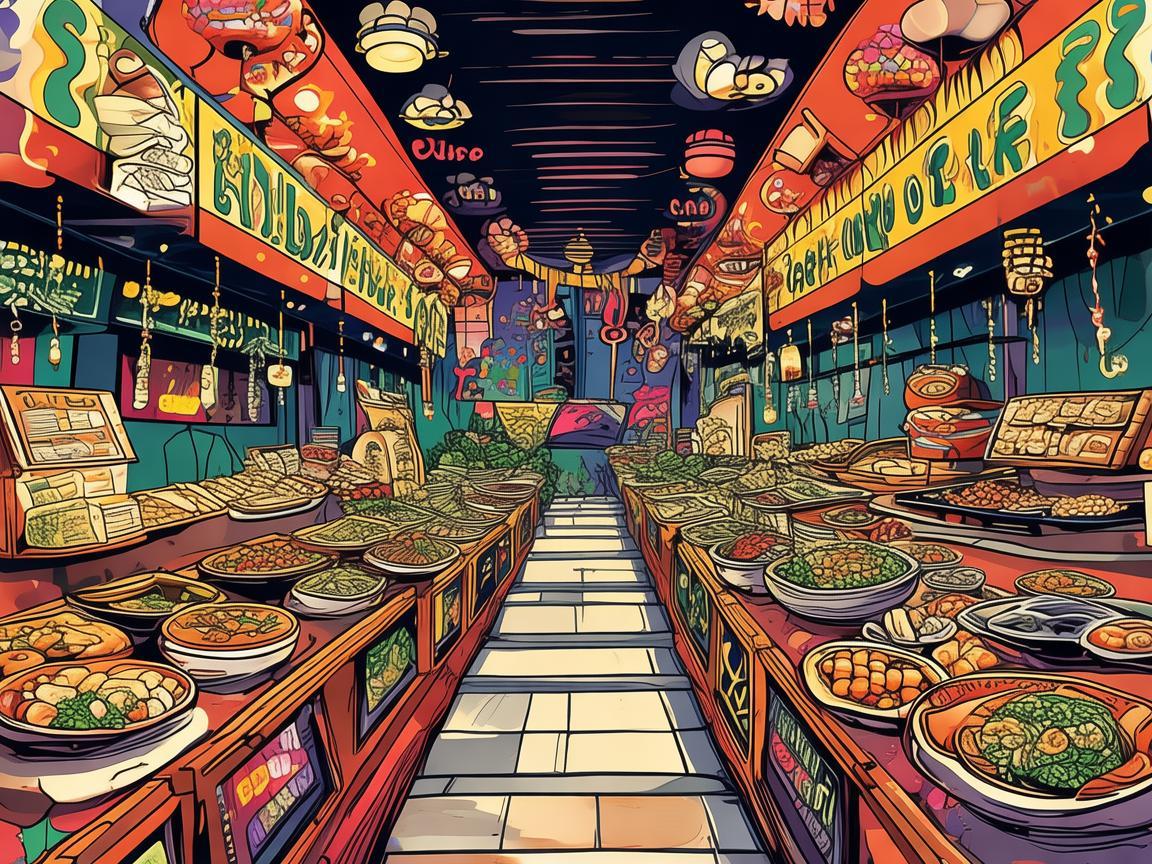 如何在夜市美食节中，通过平面设计吸引食客的味蕾与眼球？