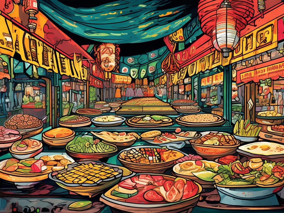 如何在夜市美食节中，通过平面设计吸引食客的味蕾与眼球？