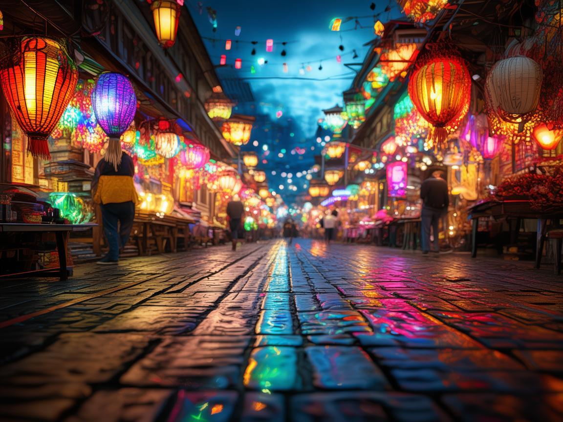 点亮夜市，灯光秀绘就璀璨画卷