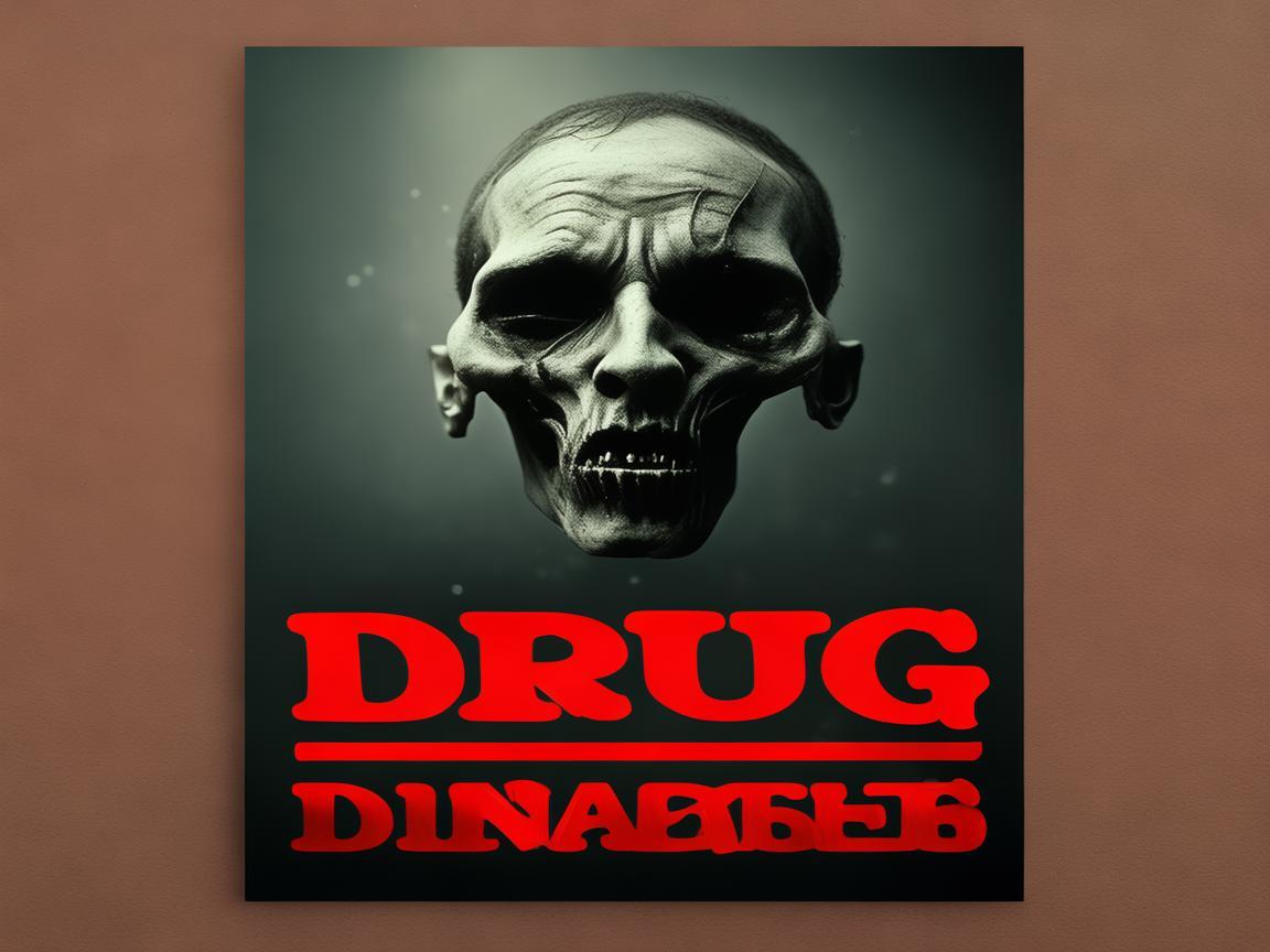药物中毒海报设计，警示生命红线