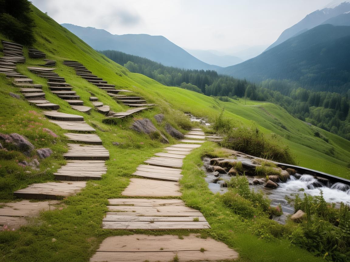 山区登山道，如何设计既安全又美观的徒步路径？