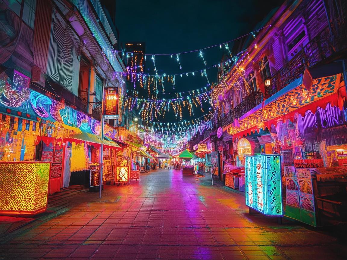 夜市街，城市夜色中的创意舞台