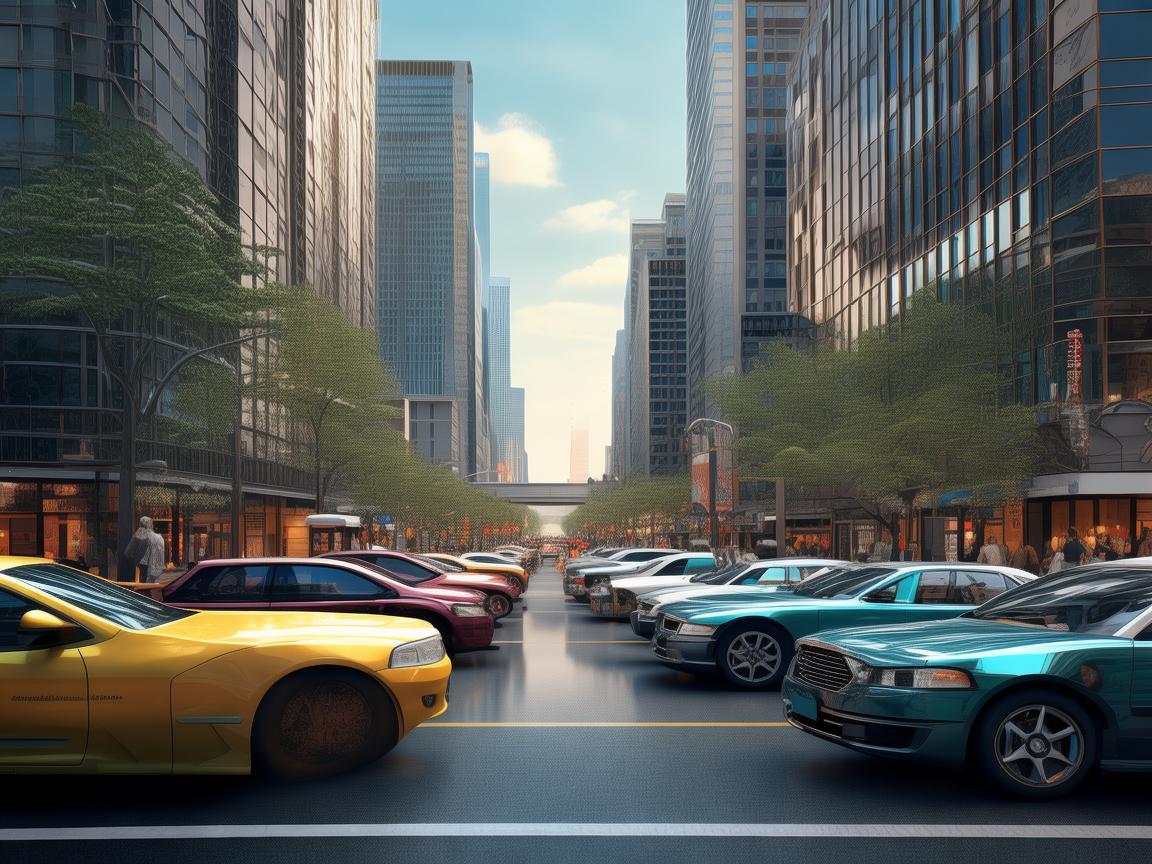 出租车停车场，城市流动风景的独特设计