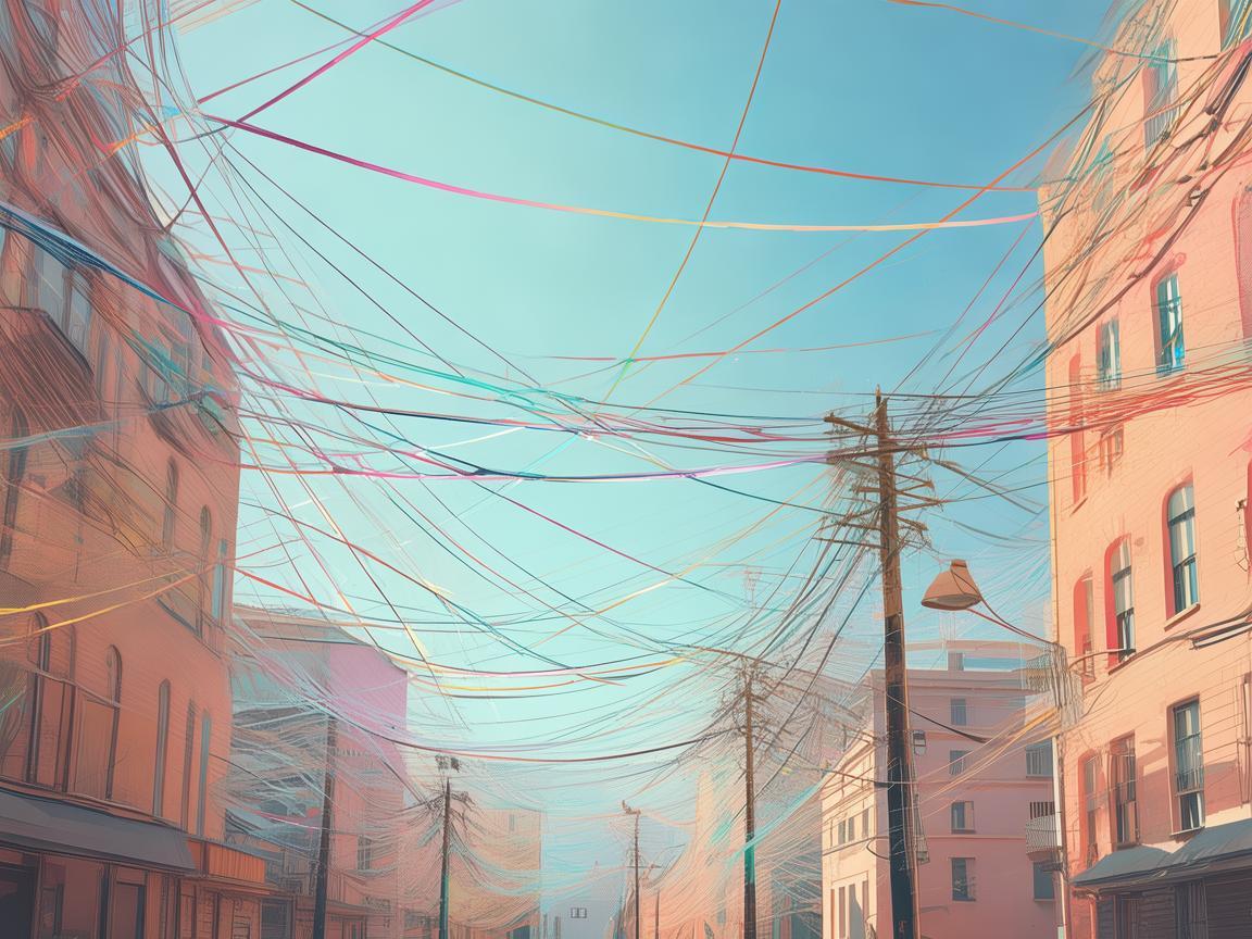 电话线,连接生活与创意的线条乐章 电话线,连接生活与创意的线条乐章