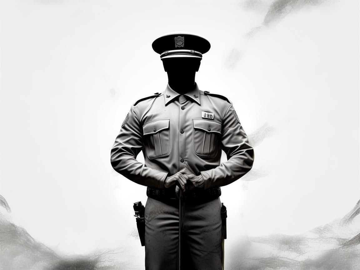 狱警形象，平面设计中的坚毅守护者