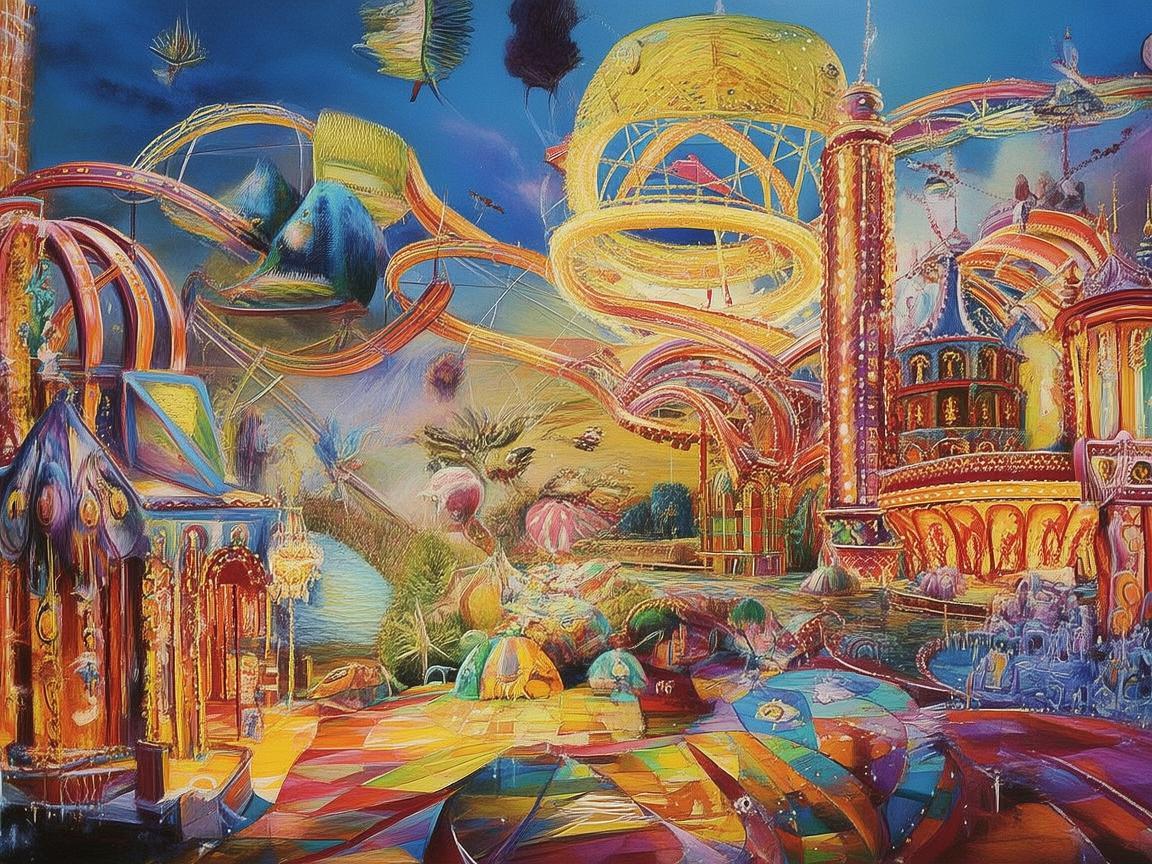 游乐园设施，梦幻与创意交织的设计艺术