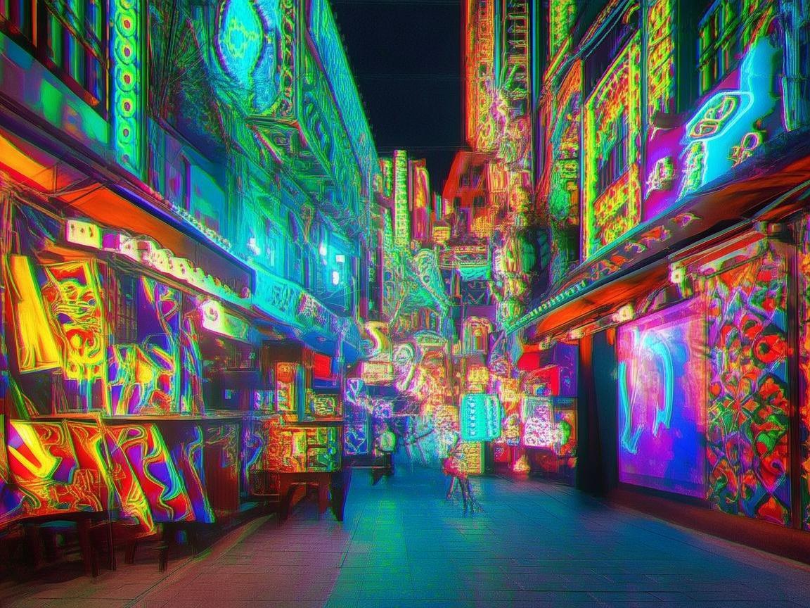 繁华夜市街，创意设计点亮璀璨灯火