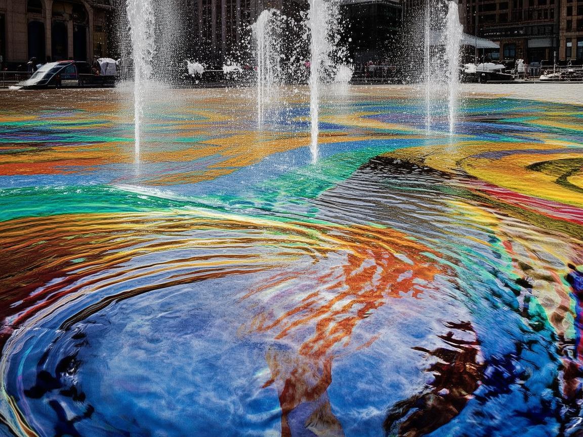 广场喷泉，城市灵动的艺术乐章