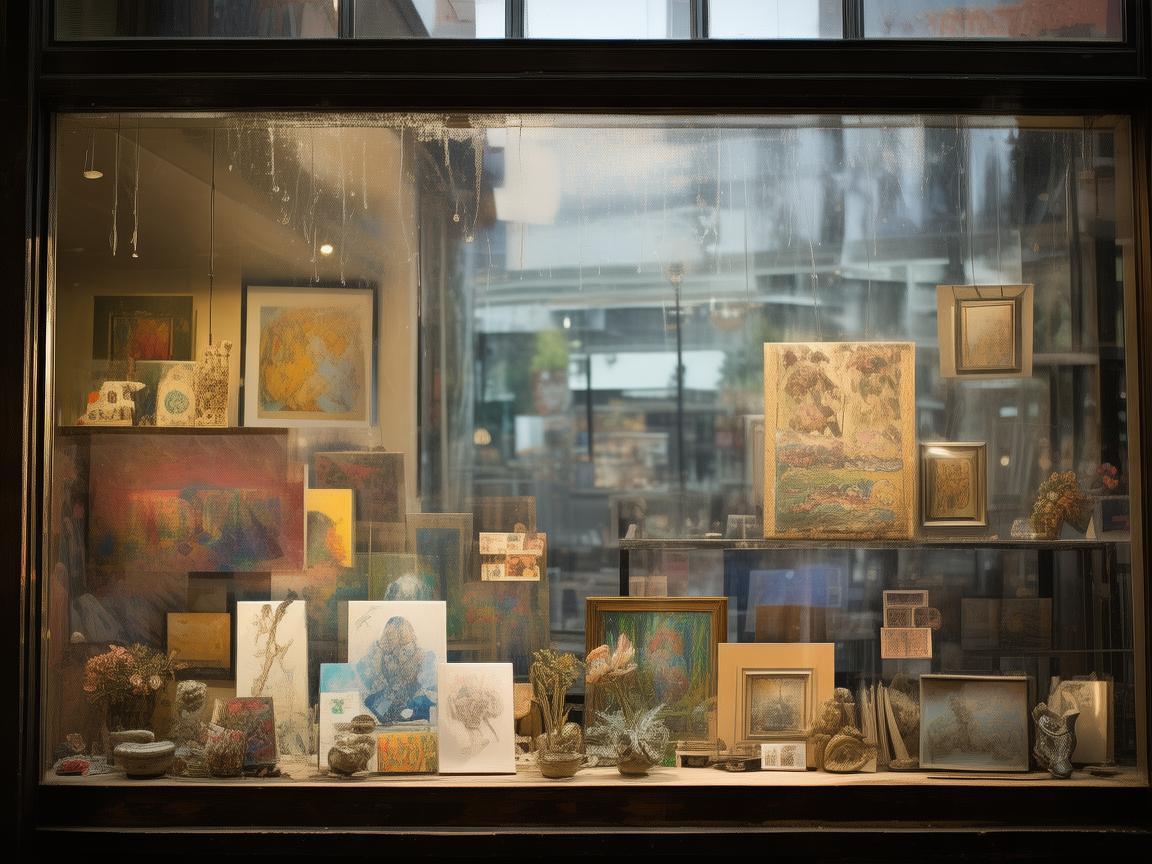 艺术品店橱窗，视觉艺术的独特舞台