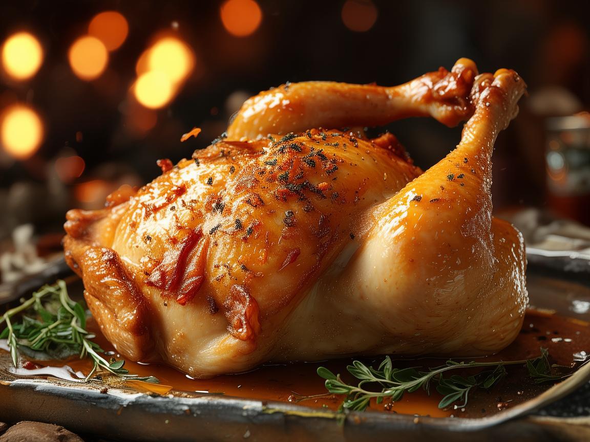 香酥烤鸡，舌尖上的视觉盛宴