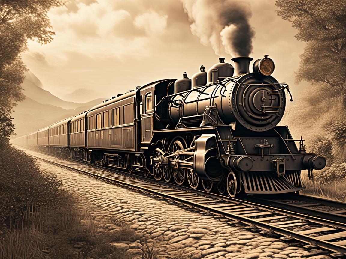 复古式火车，穿越时光的流动画卷