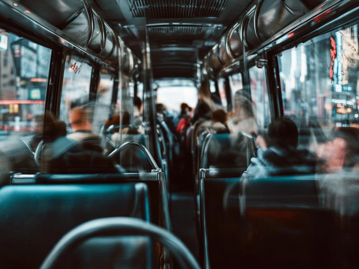 公交车车厢，流动的城市视觉舞台